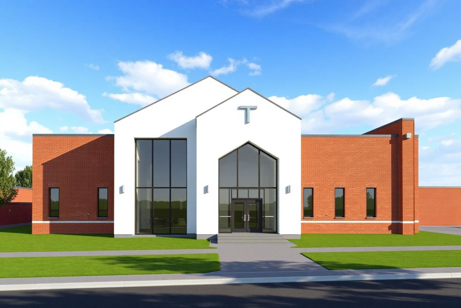 Architectural render of the proposed AIPCA Church Hall in Dandora, Nairobi